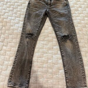 Distressed Black and Grey Jeans by Pilcro